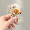 50 Pegatinas Transparentes de Plantas Secas, Pegatinas Decorativas Impermeables de Flores Secas Hechas a Mano Estilo Bosque Vintage para Mascotas