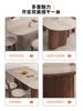 Mesa de Comedor Vintage Francesa de Madera Maciza de Pies Diseñador Popular en Internet Mesa de Comedor Ovalada de Piedra Roca para Apartamento Pequeño Estilo Antiguo Medio