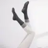 Calcetines de Yoga con Punta Redonda de Media Pantorrilla para Mujer Degradado Versátil Cálidos Antideslizantes Absorbentes de Sudor para Deportes Fitness Pilates Dropshipping