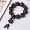 Pulsera de cuentas talladas de madera de agarwood variedad de estilos seleccionables fabricantes al por mayor joyería de decoración con cuentas literarias para hombre y mujer