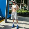 Pantalones Cortos Deportivos de Estilo Americano con Corte Diagonal para Hombre, Diseño de Bloques de Color de Verano, Pantalones de Cinco Puntos de Corte Holgado para Uso Casual