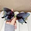 Nuevas gafas de sol de mariposa para mujer personalizadas europeas y americanas de comercio exterior transfronterizo gafas de sol de verano a prueba de rayos UV gafas de sol para chica hot