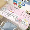 Alfombrilla de escritorio de conversión de unidades para el aprendizaje infantil, impermeable, lavable, protectora para los ojos, protector de escritorio con tabla de multiplicar