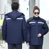 Chaqueta de Algodón Acolchada de Invierno para Hombres y Mujeres Engrosada Resistente al Desgaste Ropa de Algodón para Trabajadores de Saneamiento Ropa de Trabajo Jardín Fábrica Taller Reflectante Simple/Doble Ropa de Protección Laboral