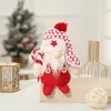 Muñeco de Juguete de Dibujos Animados sin Rostro de Navidad con Barba Blanca, Figura de Gnomo de Pie, Adorno para Decoración de Escaparate de Centro Comercial