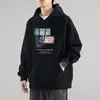 Sudadera con capucha para hombre, chaqueta gruesa casual holgada, nueva tendencia otoño 2025 marca impresa top de manga larga para pareja