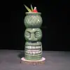 Vaso de Cerámica Estilo Hawaiano para Cóctel, Vaso Tiki Personalizado para Jugo y Bebidas Largas, Vaso de Cóctel Atmosférico, Vaso Alto Recto