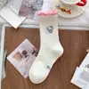 Calcetines de media pantorrilla para mujer, Calcetines largos de encaje con diseño de gato de dibujos animados dulces japoneses, Calcetines largos blancos de Ins, Calcetines de Gato Kt, Calcetines de moda para mujer