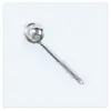 Colher Escorredor Simples de Aço Inoxidável Prateado para Panela Quente Utensílio de Cozinha Doméstico Conjunto Colher de Sopa Escorredor Colher Espessa com Cabo Longo