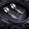 Aretes de Acero de Titanio para Hombres, Pinzas para Orejas con Borla y Cono Estilo Punk para Mujeres, Aros para Orejas Unisex sin Perforación, Accesorios para Orejas de Acero Inoxidable de Moda