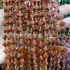 Ágata Ojo de Tigre de 8 mm Lapislázuli Cristal Rosa Cuatro Hojas Facetado Cuentas Sueltas Pasador de Pelo DIY Accesorio para el Cabello Pulsera Collar Cuentas
