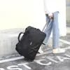 Bolsa de viaje con ruedas de tela Oxford, unisex, de gran capacidad, plegable, para viajes de corta distancia, para negocios