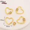 Fecho de Parafuso Geométrico em Cobre Banhado a Ouro 18K com Microincrustação de Diamante Colar Fecho Conector de Corrente DIY Fecho de Ponta para Joias