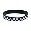 Pulseira Quadrada Xadrez de Silicone Pulseira de Pulso Tendência Street Dance Estilo Punk Círculo de Corredor Tamanho Adulto
