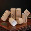 Latas de Papel para Té Personalizadas, Tubos Redondos de Papel Kraft, Cajas de Embalaje para Alimentos, Cilindros para Té de Flores y Polvo de Raíz de Loto, Logo de Diseño Personalizado