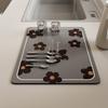 Tapete Escurridor de Encimera de Cocina Flor Tapete de Barra Mesa de Lavado a Mano Tapete Absorbente de Barro Diatómico Salvamantel Lavable a Máquina a Prueba de Moho