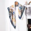 Bufanda Cuadrada de Lujo con Patrón de Espiga para Mujer, Bufanda de Seda Suave y Amigable con la Piel, Adecuada para Todas las Estaciones, Bufanda Decorativa Sencilla y Elegante para el Cuello y Chal