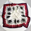 Pañuelo Delgado de Seda de 70 cm con Estampado de Poni, Pañuelo para Mujer, Accesorio para Camisa, Pañuelo para el Cuello, Pañuelo Cuadrado Pequeño, Chal de Alta Gama