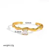 Pulseira de Aço Inoxidável com Pedras de Diamante Inlaid Li Quan Toque de Alto Padrão Ouro 18K Pulseira Aberta Irregular de Aço Titânio Não Desbota