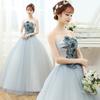 Vestido de Casamento Colorido 2026 Novo Estilo Saia Tutu para Apresentação Solo Vestido Longo para Estúdio Fotográfico de Anfitrião Vestido de Apresentação para Reunião Anual para Mulheres