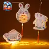 Ano Novo, Festival da Primavera, Ano Novo Chinês, Ano da Cabra, Caligrafia Estilo Chinês, Lanternas de Coelho, Materiais Artesanais DIY para Crianças, Venda por Atacado de Lanternas