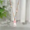Collar de Cerámica Jingdezhen Lindo Dibujo Animado Miau Wangcai Joyería Linda Orquestación Puesto de Joyería Suministro al por Mayor