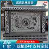Muro de Sombra Tallado en Piedra, Pantalla de Relieve con Caracteres de la Fortuna en Piedra Azul, Piedra de Fondo para Patio, Adornos Murales de Pared de Sombra para Exterior