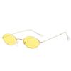 Gafas de sol de metal de montura pequeña de moda europeas y americanas, gafas de sol retro de montura ovalada, gafas de sol de moda para comercio exterior marino