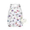 Mochila Gatinho Graffiti Fofa Leve Respirável Alça de Ombro Mochila Grande Capacidade Mochila Escolar para Estudante