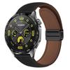 Adequado para Huawei Gt5/Gt6 Pro Pulseira de Couro para Relógio, Fivela Magnética de Duas Seções Couro Bovino Veludado Fino Pulseira para Smartwatch 22mm