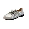 Zapatos Mary Jane versátiles para mujer de tacón bajo, punta redonda, con cordones, retazos de encaje con cuentas, disponibles en stock, para otoño 2026