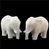 Elefante de Jade Blanco Afgano Natural, Elefante de Jade Blanco Absorbente de Agua, Adorno Auspicioso de Feng Shui, Decoración para el Hogar de Jade