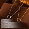 Bajo el Baniano Plata S925 Verano Nuevo Collar Anillo Möbius para Mujer Nicho Diamante Collar Clavícula de Alta Gama