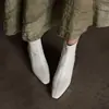 Botas Chelsea silenciosas, ultrassuaves, bico quadrado, salto grosso, salto médio, cano curto para mulheres, nova coleção da moda outono/inverno 2026