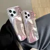 Patrón de Ondas de Agua Rosa de Nicho Adecuado para iPhone 18 Pro Max, Funda para Teléfono Apple 17, Funda de Doble Capa para 15/16