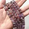Tiras de Cristal de Titanio Morado Fantasma Morado Natural Accesorios para Pulsera Trenzada de Cuentas de Cristal Hecha a Mano DIY Accesorios para Pulsera y Collar Joyería