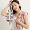 Toalla de algodón de clase A, hilo teñido a rayas, gruesa, absorbente, suave, para adultos, para el hogar, venta al por mayor