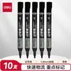 Marcador de Doble Punta Deli Sk221 Tamaño Mediano Tinta a Base de Aceite Negra y Roja Marcador de Punta Grande Dropshipping