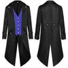 Levita Medieval Jacquard Europea y Americana Transfronteriza para Hombre Abrigo Largo Retro Disfraz Cosplay Steampunk de Halloween