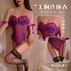 Camisola Sexy de Renda com Decote Profundo, Modeladora e Sedutora com Aro, Realçando Seios Pequenos, Body Push-Up