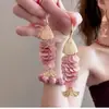 Pendientes de Escamas de Pez Rosa Dorado Retro Francés, Lujo Accesible, Exquisitos, Modernos, Creativos, Únicos y Elegantes Pendientes para Mujer