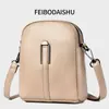 Bolsa Transversal para Celular Moda Nova Primavera e Verão 2025 Ombro Único Vertical Camada Dupla Porta-Moedas Feibo Canguru