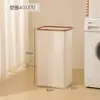 Cesta de Bambú para Ropa Sucia Cesta de Almacenamiento de Ropa Sucia para Baño Cesta de Almacenamiento Grande para el Hogar Cesta de Almacenamiento Plegable