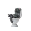 Serie de Baños de Paisaje en Miniatura Accesorios para Gatos: Poses Creativas y Peculiares Sentado y Acostado, Figuras Divertidas de Resina 3D
