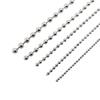 Directo de fábrica acero inoxidable 304 cadena de bolas tirador redondo para cortina cadena de bolas decorativa DIY cadena de cuentas de vidrio cadena para etiqueta de ropa