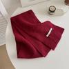 Alta calidad ~ Bufanda de Punto Trenzado de Mezcla de Lana de Color Sólido Engrosada Suave Cera Bufanda para Pareja para Mujer que Combina con Todo para Otoño e Invierno