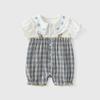 Roupas de bebê Verão Fino Roupas de uma peça Roupas de bebê Manga curta Bebê Lua cheia Cem dias Verão Bebê Roupas de uma peça