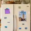 Imán de Refrigerador de Vidrio Paisaje de Mongolia Interior Monumento Límite de la Puerta Nacional Cielo Azul Pradera Punto de Referencia Souvenir Regalo Cultural y Creativo Magnético para el Hogar