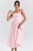 Europeo y Americano Transfronterizo Dulce Reductor de Edad Bordado Blanco Falda Slip Vestido Largo de Vacaciones Adelgazante de Cintura Pura para Mujer