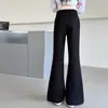 Pantalones acampanados de otoño para niña, pantalones de campana de talla mediana para niño, pantalones largos casuales, pantalones de chándal deportivos para estudiante, pantalones de otoño adelgazantes